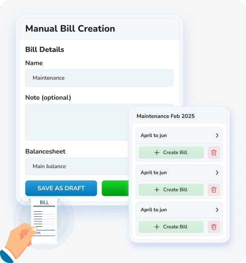 Manual Bill Creation