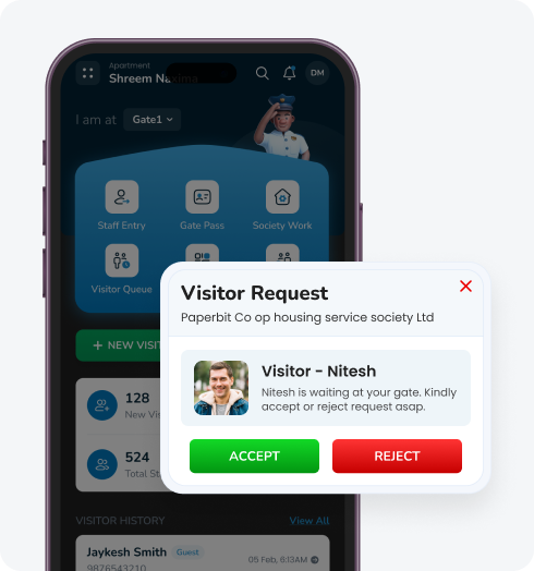 Real-Time Visitor Authentication: Instant Approval & Denial