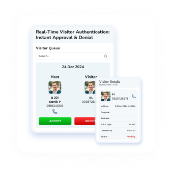 Real-Time Visitor Authentication: Instant Approval & Denial
