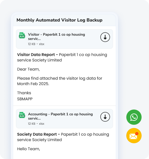 Monthly Automated Visitor Log Backup